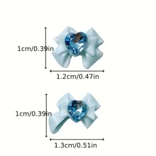 10pcs Blue Butterfly Nail Art Decoration Set - Blue - View 5