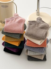 14 Pairs Women's Solid Color Cushioned No Show Athletic Fashion Short Socks With Arch Support - Multicolor - View 3