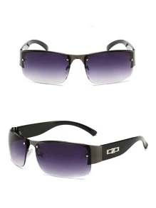 Fashionable Rimless Square Frame Fashion Glasses For Men, Summer Beach - Multicolor - View 4