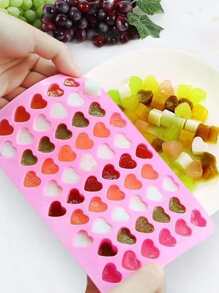 1pc 55 Heart Wax Melt Silicone Mold Pink Mini Sweet Candy Ice Cube Trays Soap Chocolate Moulds for Valentine's Day Baking - Pink - View 8
