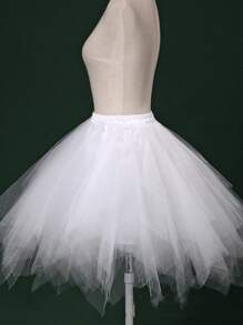 1pc Women's European And American Style Candy Color Net Yarn Ruffle Skirt, Photo Studio / Wedding Dress Photography Colored Tutu Skirt