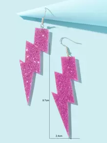 1 paar  Mooie roze Acryl Bliksem Druppeloorbellen Voor vrouwen in Y2K Stijl, Date Juwelen