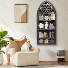 Estante de almacenaje de moda con creativo montado en pared - Negro - Ver 5