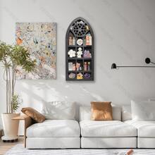 Estante de almacenaje de moda con creativo montado en pared - Negro - Ver 6