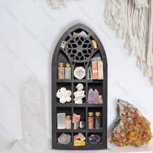 Estante de almacenaje de moda con creativo montado en pared - Negro - Ver 2