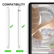 3入組配備蘋果筆配件的筆尖替換補充包 - 白色+透明+黑色 - 查看 5