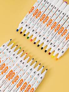 1 Set 12 Bolígrafos De Marcadores De Colores - Blanco - Ver 5