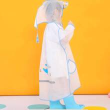 Poncho Impermeable Capa Lluvia Niño Colegio Kinder Escuela - Azul - Ver 1