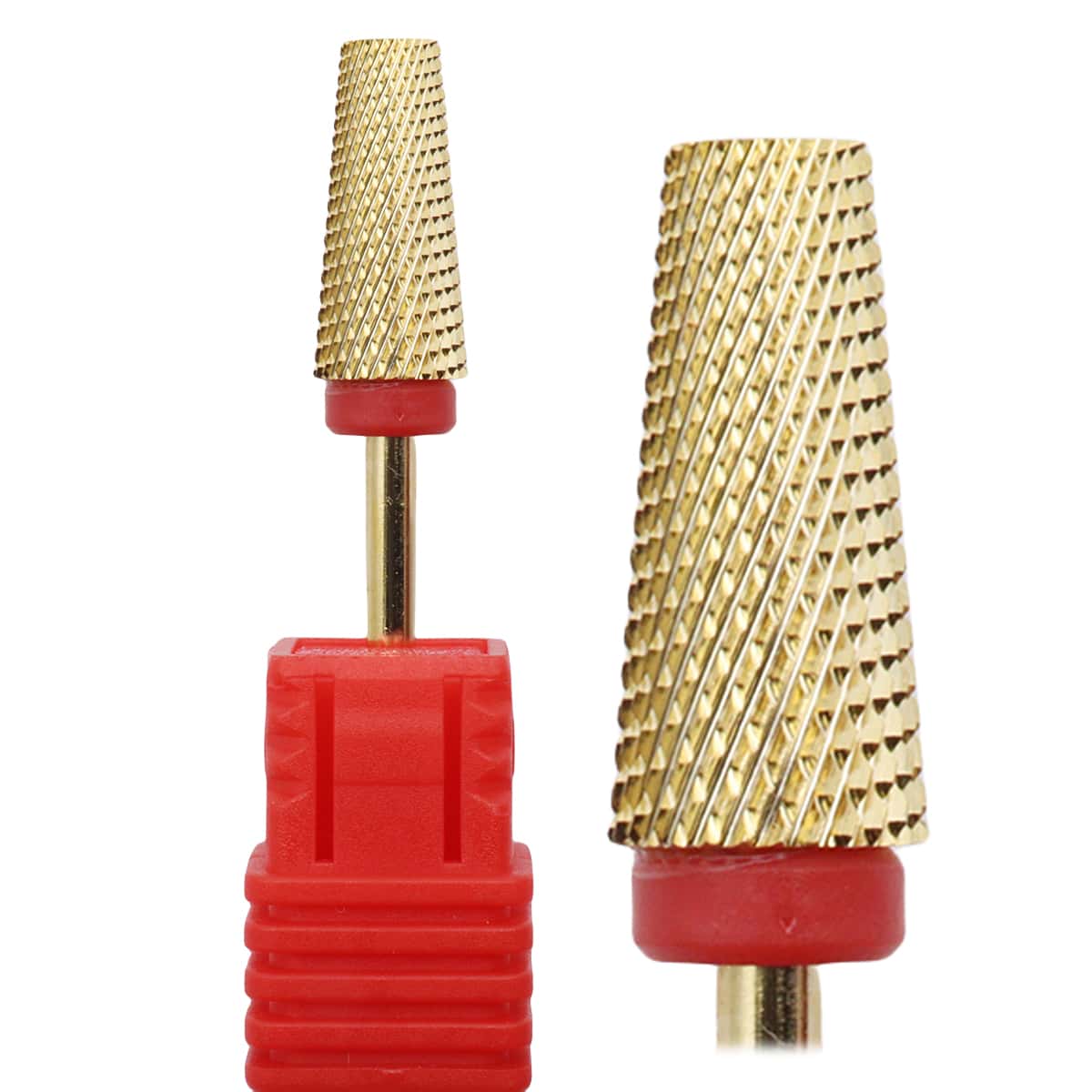 Easy Nail 优质新款金刚砂指甲钻头锥形铣刀，用于美甲卸除凝胶丙烯酸指甲工具及配件 - 橘色 - 查看 2