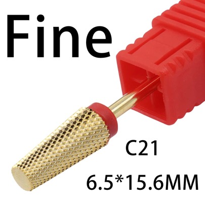 Easy Nail رأس مثقاب جديد عالي الجودة من الكربيد الذهبي مخروطي الشكل لإزالة الجل والأكريليك من الأظافر، أداة ملحقات مثقاب الأظافر