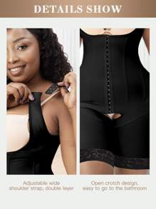 Women Shapewear Faja Butt Lifter And Open Crotch Design - Black - View 9