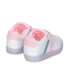 Tênis calçado luminoso de led que pisca brilha infantil bebe feminino meninas com glitter