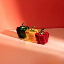 菠萝造型水果装饰工艺品，现代水晶家居装饰，人造南瓜，适合万圣节、感恩节、丰收节装饰，蔬菜装饰，绝佳的生日或毕业礼物 - 彩色 - 查看 2