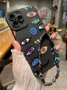 1 pièce Charm pour téléphone, étui de téléphone TPU en forme d'œil avec design antichoc compatible avec iPhone 11/iPhone 12/iPhone 13 Pro Max/iPhone 14/iPhone 14 Plus/iPhone 15 Pro/iPhone 15 Pro Max/iPhone 15 Plus - Multicolore - Voir 2