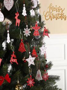 16包聖誕樹吊掛裝飾球,聖誕樹裝飾禮物 - 紅白色 - 查看 1