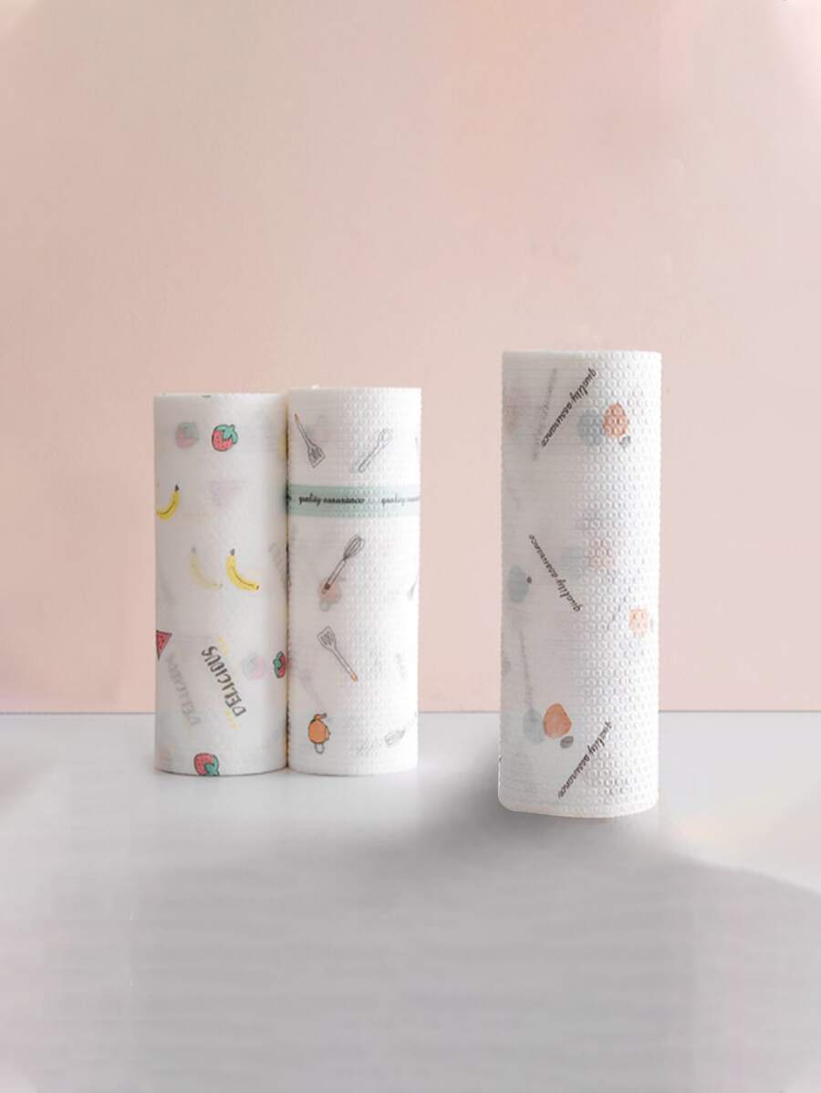 40入組/套20cmx20cm圖案無紡布織物毛巾,可撕開,可愛,可重複,吸水,油吸水,適用於家庭,廚房,車,浴室