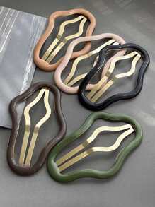 5 件套时尚彩色镂空云形发夹，适合女士，优雅发饰，适合日常佩戴街头爪夹发夹 - 彩色 - 查看 3