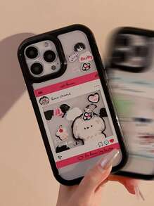 Thickened Dog Pattern Anti-fall Phone Case Compatible With Iphone 14 Pro Max Compatible With iPhone15/15Plus/15Pro/15Promax - White - View 5