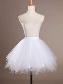1pc Women's European And American Style Candy Color Net Yarn Ruffle Skirt, Photo Studio / Wedding Dress Photography Colored Tutu Skirt