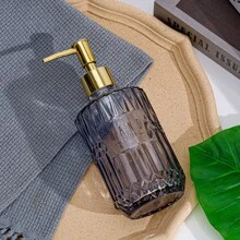 450ml Transparent Bathroom Dispenser Bottle, Press Type, For Liquid Soap, Shower Gel, Shampoo - Clear - View 5