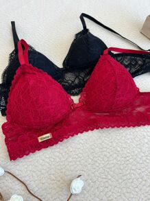 Women Bras & Bralettes - 紅色 - 查看 2