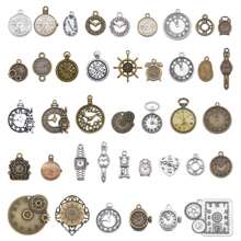 20pcs Mixed Clock Watch Gear Steampunk Charms Pendants For Jewelry Necklace Earring Bracelet Making - Multicolor - View 1