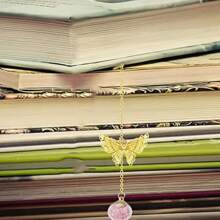 1個金屬羽毛書籤,蝴蝶書籤,適合女性讀者、畢業生、教師和學生的告別禮物,在教師、母親和書籍愛好者中也是完美的禮物! - 金色 - 查看 4