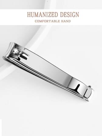 1 pieza Cortaúñas de acero inoxidable plateado, tamaño portátil de viaje, regalo o uso personal