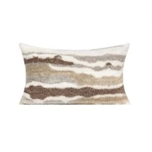 1 Peça Capa De Almofada Decorativa Fofa Padrão Galáxia E Ondas D'água, Adequada Para Sala De Estar, Quarto, Escritório, Carro E Etc. Design Moderno E Estiloso Em Múltiplas Cores - Café - Visão 4