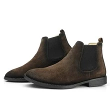 Bota Masculina Camurça Tradicional Preto Liso Amarração Confortável - Caramelo - Visão 2