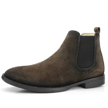 Bota Masculina Camurça Tradicional Preto Liso Amarração Confortável - Caramelo - Visão 5