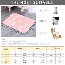 1 件多色绗缝边缘织物宠物垫，4 季狗床猫垫，适合小型/中型/大型室内家庭宠物 - 粉色 - 查看 2