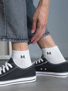 5 Pares Calcetines Cortos Cómodos Para Mujer - Multicolor - Ver 4