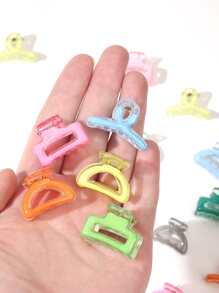 16 Cái/bộ Mini Nhựa Bobby Chân, Nhiều Màu Sắc Ombre Thiết Kế, Hình Vuông & Criss-Chéo & Nửa Vòng Tròn, kẹp Nổ Bên - Nhiều màu - Xem 5