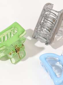 16 Cái/bộ Mini Nhựa Bobby Chân, Nhiều Màu Sắc Ombre Thiết Kế, Hình Vuông & Criss-Chéo & Nửa Vòng Tròn, kẹp Nổ Bên - Nhiều màu - Xem 6