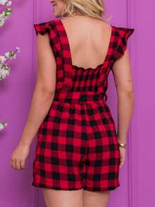 Women Jumpsuits - 紅色 - 查看 4