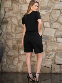 Women Two-piece Outfits - màu đen - Xem 3