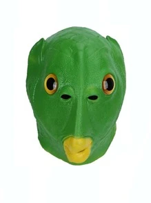 綠色魚式乳膠面具,怪獸魚頭套頭鍛,有趣角色扮演服裝 - 綠色 - 查看 1