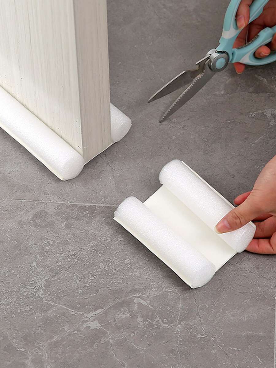 1pc 90cm Door Bottom Sealing Strip For Household, Windproof, Warm-keeping, Insulation, Dustproof, And Noise Isolation - White - View 1