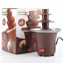 Mini Chocolate Fountain Melt Heated Fondue Waterfall Pot Machine 110v - Coffee Brown - View 7