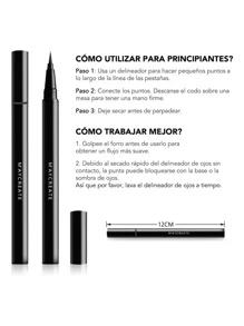 Delineador de Ojos Cosméticos - Tintas de Alta Calidad y Larga Duración, Delineadores para Maquillaje de Cejas y Ojos, Tinta para Cejas, Set de Productos Cosméticos Esenciales - Negro - Ver 10