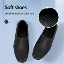 1 Pair Wako Slip Resistant Food Service Chef Shoes Non-Slip Restaurant Men's Work Shoes Lightweight Water & Oil Resistant Anti-Skid Nursing Working Shoes Waterproof Kitchen Bathroom Construction Medical Shoes 9023 - Black - View 7