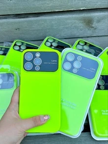 素色手機殼帶滑動相機蓋 - 綠色 - 查看 10
