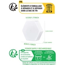 1pc Creative Rgb Battery Powered Remote Control Honeycomb Lamp - Six-sided Diy Touch Sensitive Night Light For Wardrobe, Corner, Emergency Lighting - Multicolor - View 10