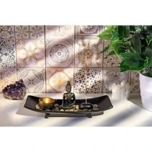 Zen Garden Incense Stick Holder Candle Tray Tealight Candlestick Holders Decorative Ornament For Home Meditation Spiritual Gift Birthday Gifts Graduation