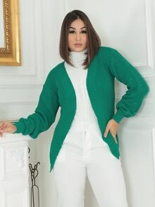 Women Cardigans - màu xanh lá - Xem 3