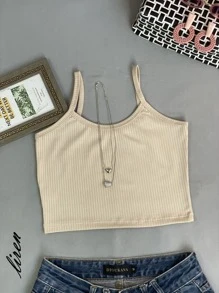 Women Tank Tops & Camis - 玫紅色 - 查看 7