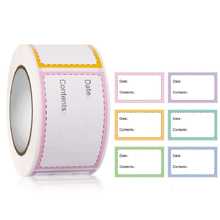 250入組/卷食物貯藏標籤冰箱紙貼紙自黏式可拆卸餐飲日期標籤1.2X2英寸防水冰箱標籤標籤適用於瓶子廚房禮品袋 - 彩色 - 查看 1