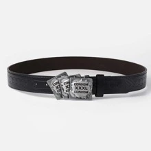 波西米亚风 1 件装 黑色 PU 女士 Y2k 腰带 万圣节 - 黑色 - 查看 2