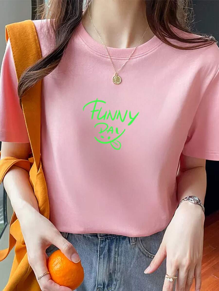 Women T-Shirts - 淺粉色 - 查看 1